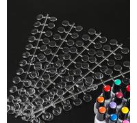 SIRLOMU 120Pièces Points de Couleur Autocollants pour Présentation des Ongles DIY Manucure Pratique pour Studios (Transparent)