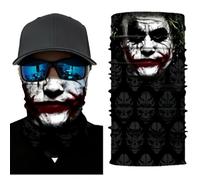 SIRLOMU 1er Pack Unisex Adulte Tour de Cou Multifonctionnel Écharpe pour Motard Sport Festival Halloween Carnaval Joky Multicolore