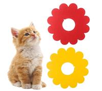 SIRLOMU 2 PCS Collier de Protection pour Chats, Forme Fleur, Collier Souple et Ajustable, pour Chats et Petits Chiens (après Chirurgie et Blessures)