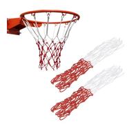 SIRLOMU 2pcs Filet de Basket, Résistant aux Intempéries, Filets de Basket en Polyester, Taille Standard pour Installation Intérieur et Extérieur (Rouge et Blanc)
