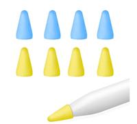 SIRLOMU jeu de 8 étuis Apple Pencil 1st Gen/2nd Gen, ressort en silicone pour lPad (faible frottement)