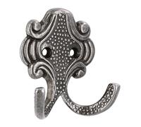 Siro 431/ZN8 Crochet à manteaux en pierre de vache Largeur 61 mm Hauteur 66 mm Fonte zinc moulé sous pression Couleur fer Bruni 19 mm LA