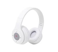 SIROCO Casque Bluetooth Blanc sans Fil Rechargeable Léger Confortable et Réglable Portée 10 Mètres Autonomie 4 Heures