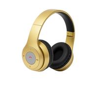 SIROCO Casque Bluetooth Doré sans Fil Rechargeable Léger Confortable et Réglable Portée 10 Mètres Autonomie 4 Heures