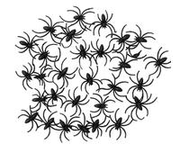SIROCO Lot de 100 Petites Araignées Noires 4 cm - Décoration Halloween Réaliste et Effrayante