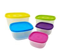 SIROCO Lot de 5 Boîtes Alimentaires Hermétiques avec Couvercles - Idéal pour Conservation et Réfrigération des Aliments