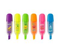 SIROCO Pack de 6 Mini Surligneurs Parfumés Couleurs Assorties Format Compact