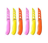 SIROCO Set de 6 Couteaux Office Colorés - Lame Inox Tranchante, Manche Ergonomique, Étui de Protection - Légers et Faciles à Utiliser