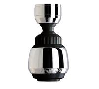Siroflex 2505/5S Sirius Brise-jet aérateur-douchette de Robinet Cuisine, Fabriqué en Italie, Chromé Noir | Aérateur de Robinet avec double rotule, Aérateur de Robinet avec Filtre Conservation de l’eau