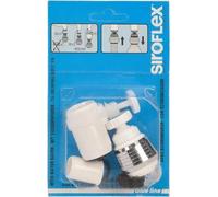 Siroflex Embout de robinet - Extension universelle de la tête de pulvérisation - pivotant à 180° - Blanc