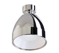 Siroflex Pommeau de Douche Anticalcaire 2765/2S, ABS Chromé Blanc, Jet Large, Raccord Universel 1/2", Avec Réducteur de Débit, Rotule en Laiton, Usage Domestique, Fabriqué en Italie