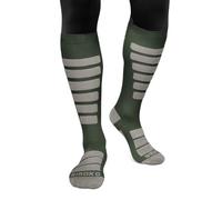 SIROKO - Chaussettes de Ski et Snowboard Aoraki Green - M-L - Vert armée/Gris