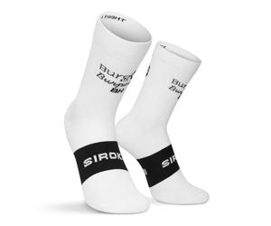 SIROKO - Chaussettes Vélo - Burgos Burpellet BH BBBH S1 White - M-L - Blanc