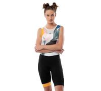 Siroko Bx Jungle Bib Shorts Blanc M Femme Black / White / Green