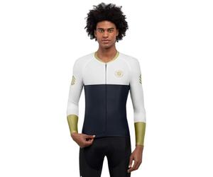 SIROKO - Maillot Vélo à Manches Longues M2 Bavaria - XXL - Bleu Marine/Blanc