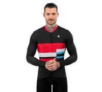 SIROKO - Maillot Vélo à Manches Longues M2 Riemst - M - Noir/Rouge