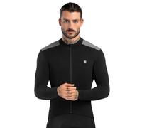 SIROKO - Maillots Vélo Thermique à Manches Longues SRX M4 Fleet Moss - XL - Noir/Gris