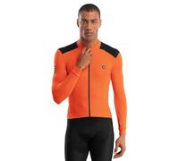 SIROKO - Maillots Vélo Thermique à Manches Longues SRX M4 Oregon - M - Orange Vif/Noir