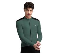 SIROKO - Maillots Vélo Thermique à Manches Longues SRX M4 Volta - M - Vert armée/Noir