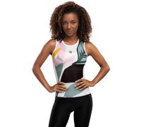 SIROKO - sous-Maillot Vélo Débardeur pour Femme Amazonas - L-XL - Blanc/Vert cendré