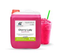 Sirop de glace Slush Concentré 1:5 Cerise acidulée Bidon de 5 litres Convient pour machine à granité Ninja Sans azo ni glycérine