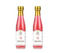 Sirop de Rose libanais Authentique- 100% Artisanale- Sans Colorant ni Conservateur- Idéal pour Boissons, Desserts & Cocktails- Certifié Commerce Equitable- 2 x 25cl- Terroirs du Liban