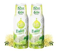 Sirop FruttaMax Fleur de Sureau | Moins de sucre | 60% de concentré de fruits réels | Compatible avec machine à soda 2 x 500 ml