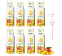 Sirop FruttaMax Mangue | Moins de sucre | 60% de concentré de fruits réels | Compatible avec machine à soda 8 x 500 ml