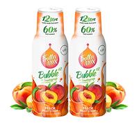 Sirop FruttaMax Pêche | Moins de sucre | 60% de concentré de fruits réels | Compatible avec machine à soda 2 x 500 ml