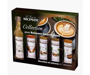 Sirop Monin Coffret pour Café aromatisé - 5 bouteilles de 5 cl
