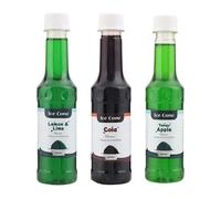 Sirop pour cônes glacés, (250 ml, lemon & lime, Cola, tangy Apple)