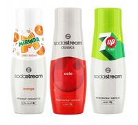 Sirop pour le saturateur SodaStream Cola + Mirinda Zero + 7Up Zero