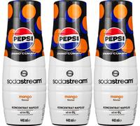 Sirop SodaStream Pepsi Max Mango 440ml, 3 pièces
