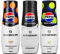 Sirop SodaStream Pepsi MAX, Pepsi Max Lime, Pepsi Max Mango, 440ml, 3 pièces