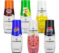 Sirop SodaStream Pepsi, Pepsi Max Light, 7UP, Schwip Schwap Light, Pink Grejpfruit Zero, Lemon Zero, 440ml, 6 pièces