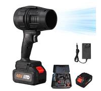 Sirop Turbo Jet Leaf Blower, Turbo Storm Fan, Super Powerful Cordless Blower, Handheld Leaf Blowers Cordless, Three Adjustable Wind Speeds Powerful Handheld Blower, for Yard/Patio (Black*1Battery)