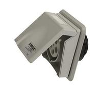 SiRoX Prise encastrée CEE 5 broches 400 V 16 A 6 h | IP44 | Prise encastrée design avec borne à vis poncable | Boîtier PC/ABS | Contacts nickelés | Faible saillie 35 mm