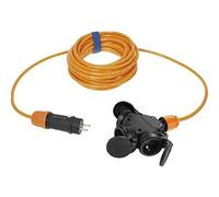 SIROX® Rallonge H07BQ-F avec raccord 3 voies et couvercle à ressort Orange Section 3 x 2,5 mm² Longueur 25 m