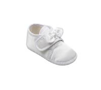 SIRRI Chaussons Unisexes pour bébé, ornés d'un nœud en Satin, pour baptême, Mariage, Semelle Souple, Premiers Pas Taille 18