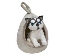 Sirseon Animaux en peluche pour chiens,Chien en peluche, Niche en peluche de 7 pouces, Figurine réaliste en peluche en forme de chiot, oreiller en peluche pour chien pour la décoration de
