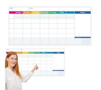 Sirseon Calendrier mural pour tableau blanc, calendrier effaçable à sec mural, agenda hebdomadaire/mensuel de 17 x 35 pouces | Calendrier mural effaçable multifonctionnel pour tableau blanc