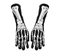 Sirseon Gants squelette pour hommes, Gants squelette d'Halloween | 1 paire de manches pour bras avec gants squelettiques pour Halloween | Gants longs avec crâne, gants imprimés os, gants