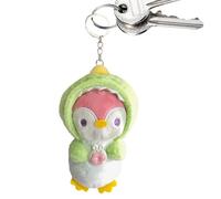 Sirseon Porte-clés en peluche de pingouin, jouet en peluche de pingouin - Pingouin de dessins animés d'animaux en peluche avec poupée avec coiffe | Porte-clés en peluche de dessins animés en jouet