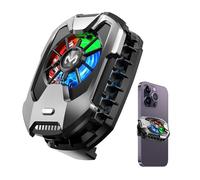 Sirseon Radiateur de refroidissement de téléphone portable, Ventilateur de refroidissement de téléphone - Radiateur silencieux RGB réglable | Radiateur pour téléphone noir, refroidisseur