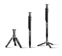 SIRUI 3 en 1 Monopode pour Appareils Photo, 57" Monopodes en Carbone avec Pieds, Réglage Rapide de la Hauteur en Une Seule étape, Monopode de Voyage Léger pour DSLR, Charge Maximale 22lbs, SVM-145
