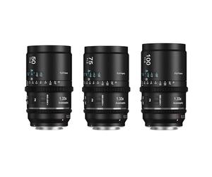 SIRUI Astra Lot d'objectifs Cine 50mm, 75mm, 100mm T1.8 1,33X Objectif Anamorphique Prime, Autofocus Plein Format à Grande Ouverture pour Monture L, pour S5, S9, S1R, S1H, FP L, SL2 (Neutral Flare)