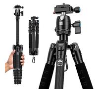 SIRUI Camera Tripod, Compact Carbon Trepied-Traveler 5CX, Trépied de Voyage léger à 5 Sections, Hauteur de Pliage 32cm, Rotule 360°, Plaque de Fixation Rapide Arca de Suisse, Capacité de Charge 6kg.