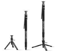 SIRUI Carbin Fiber Monopod, Trépied de Caméra 57" avec Pédale, Hauteur Variable en Un Coup avec Verrouillage par Rotation, Trépied Compact pour Voyage, Charge Maximale 22lbs/10kg