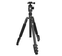 SIRUI ET-2004 + E-20 Trépied de Voyage avec rotule E-20, Aluminium, Hauteur: 144 cm, Poids: 1,65 kg, capacité de Charge: 12 kg, avec Sac et Sangle, Noir