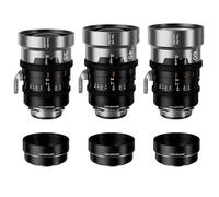 SIRUI IronStar 35mm 45mm 60mm kit Objectifs Anamorphique Cinéma T1.9 1.5X, Plein Format Manuel, vlogging, Portrait, Focale Fixe, Monture PL Native et EF Interchangeable, Neutral Flare